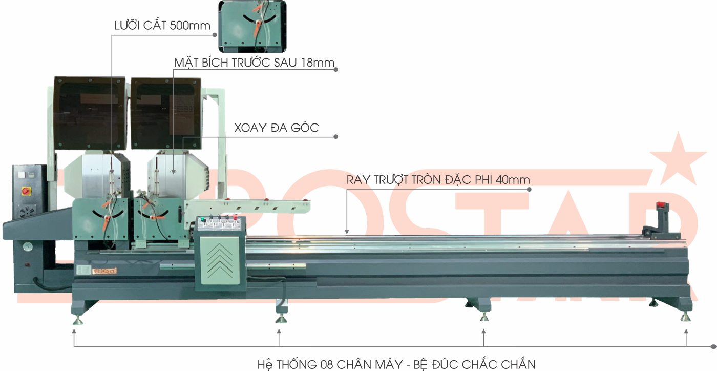 Máy Cắt Nhôm 09 Lưỡi 500