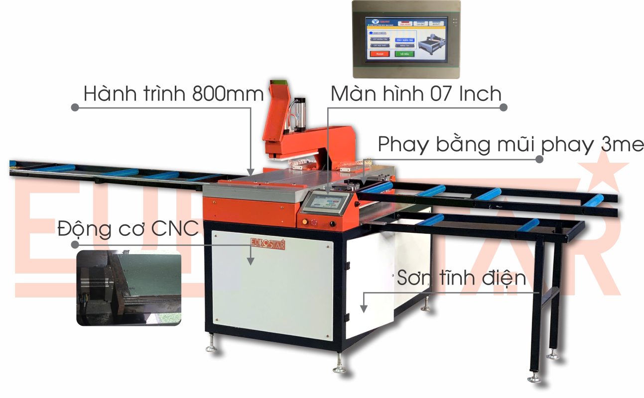 Máy Cắt Phay Nhôm Tấm 2 Trong 1