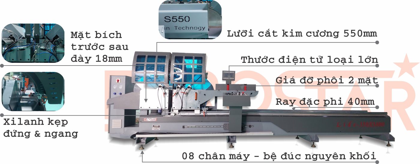 MÁY CẮT NHÔM CNS 550mm