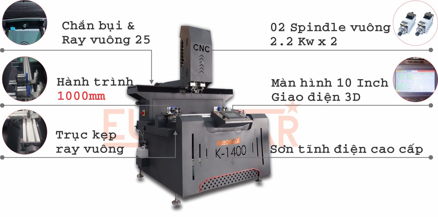 Máy Khoan Khóa 2 Đầu K1400