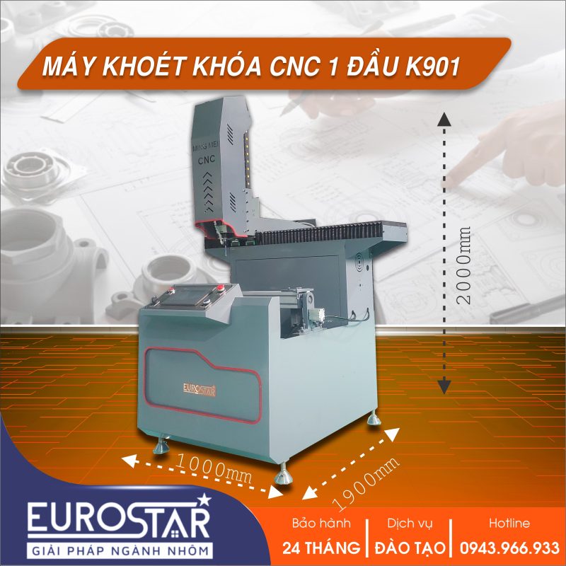 Máy Khoét Khóa CNC K901