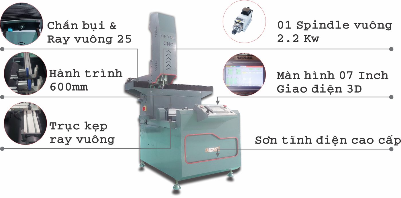 Máy Khoét Khóa CNC K901