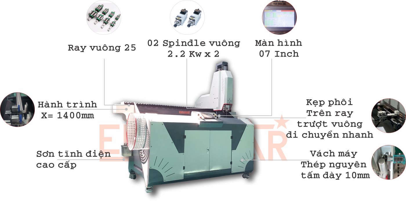 Máy phay khóa CNC V2000