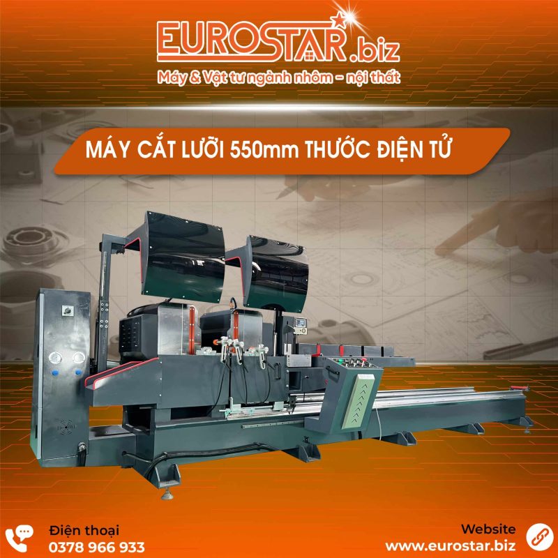 máy cắt nhôm lưỡi 550 THƯỚC ĐIỆN TỬ