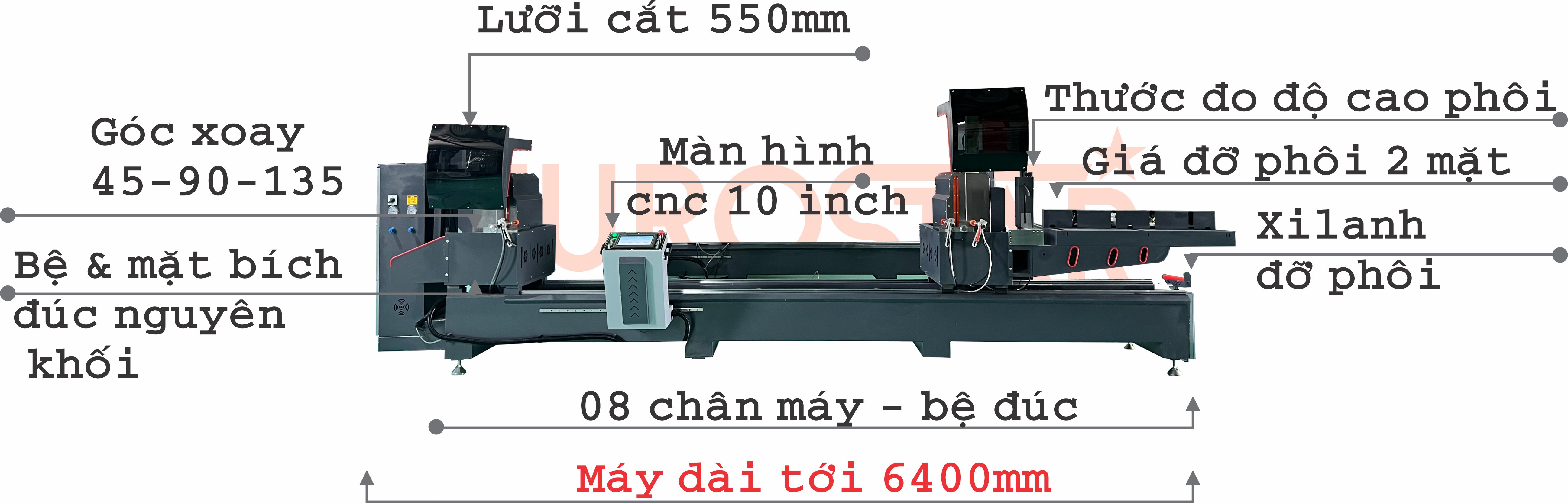 Máy cắt nhôm CNC lưỡi 550