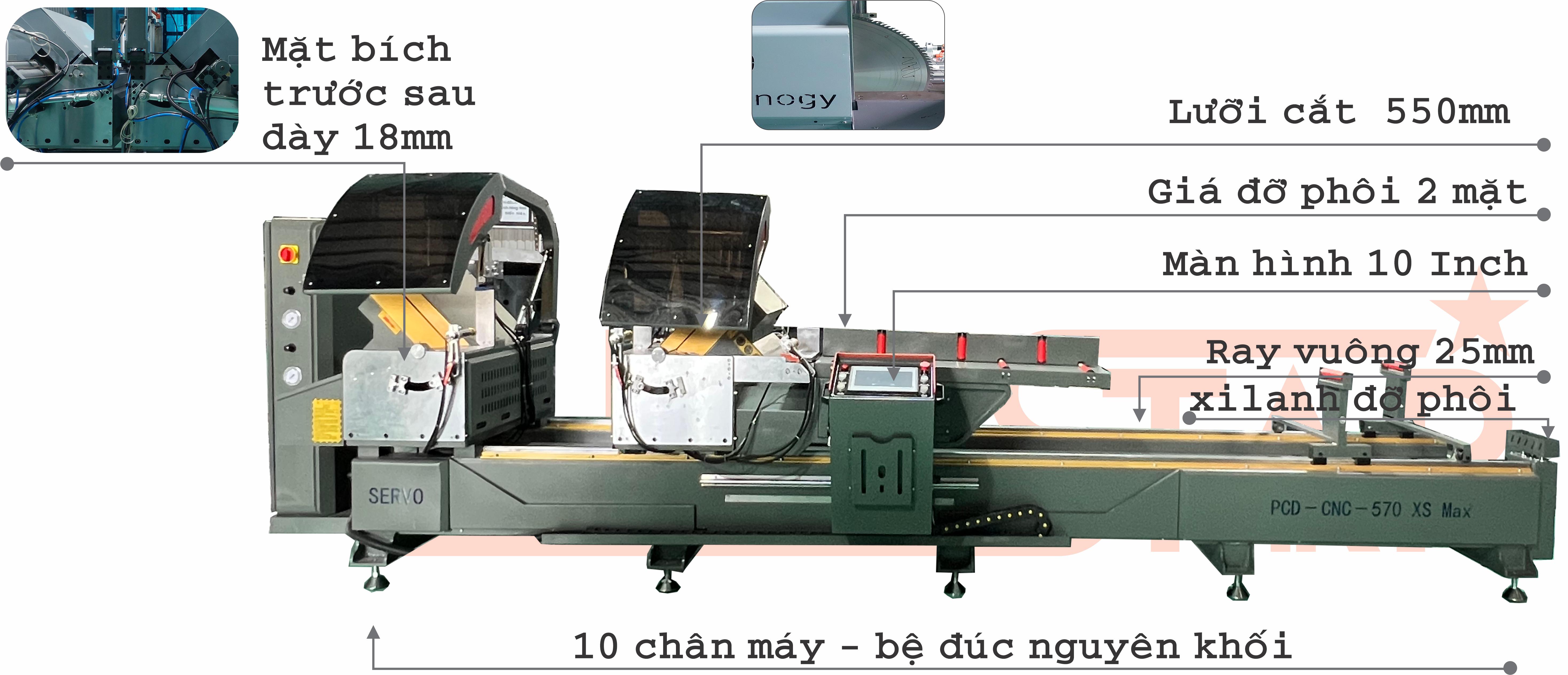 Máy cắt nhôm lưỡi 520mm CNC
