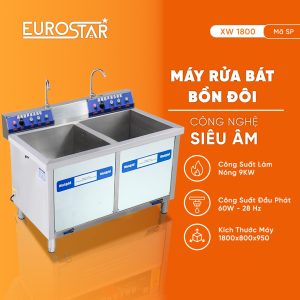 Máy rửa bát bồn đôi công nghiệp XW1800