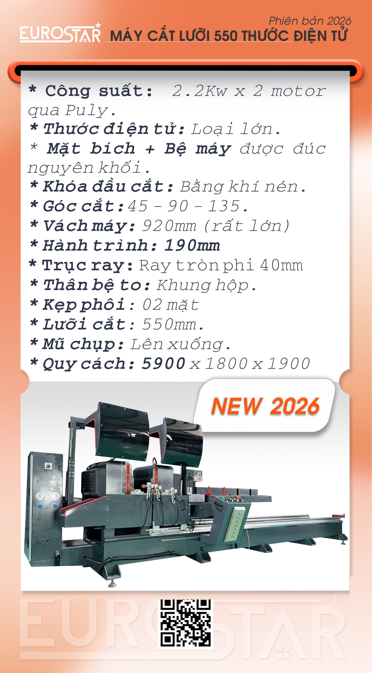 Máy cắt nhôm 2 đầu 550